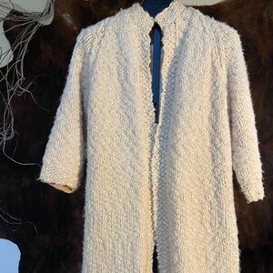 VTG Custom-Made Ivory Sweater Coat